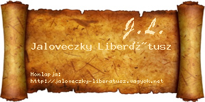 Jaloveczky Liberátusz névjegykártya